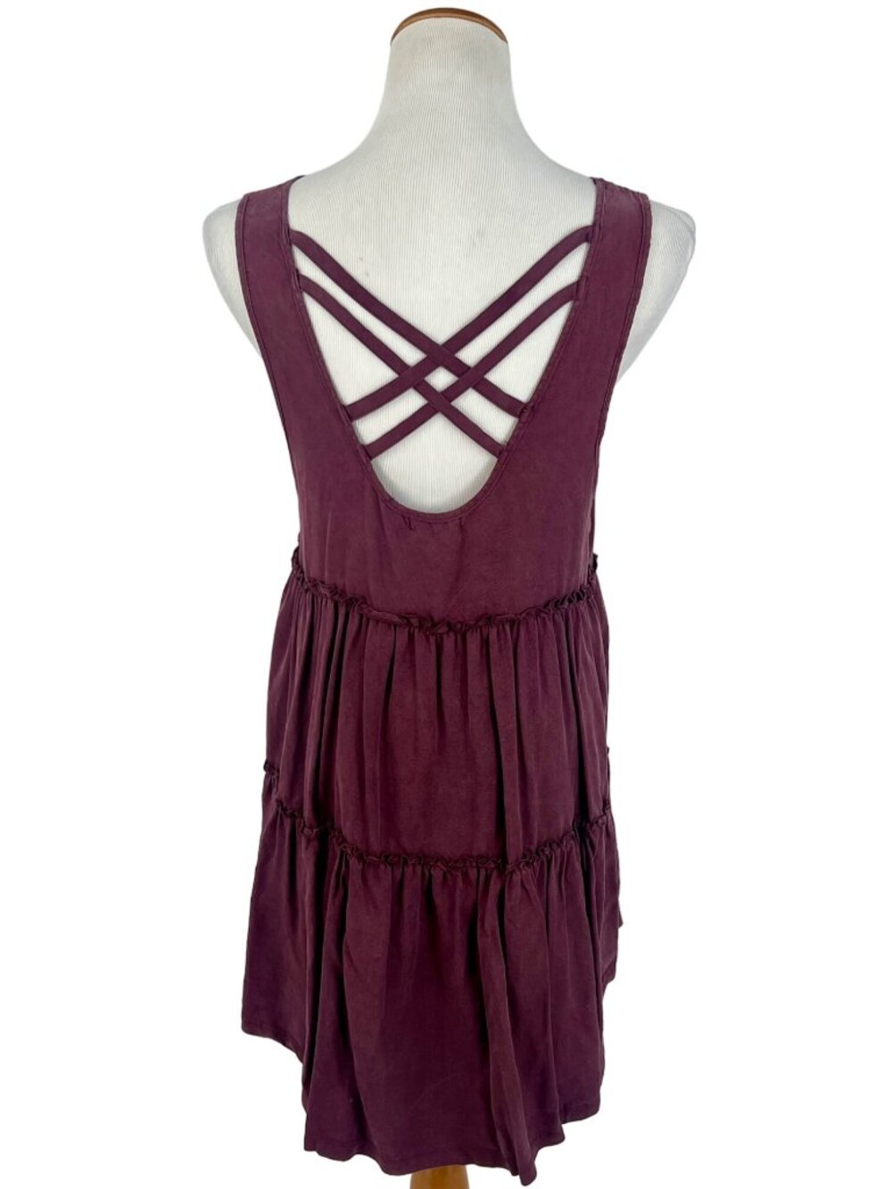 RARE NWOT Knot Sisters Tiered Hem Strappy Back Dress OS | Coquette Indie Sleaze - Picture 7 of 16